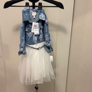 Pink and violet size 5 dress with tulle